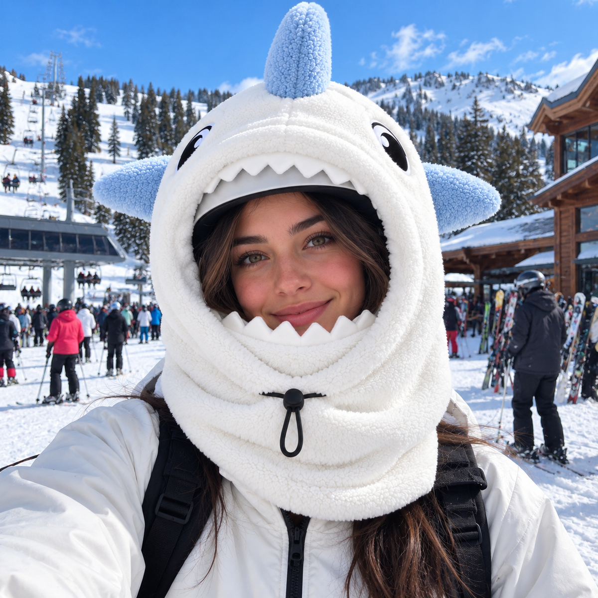 Chompski Shark Ski Hood