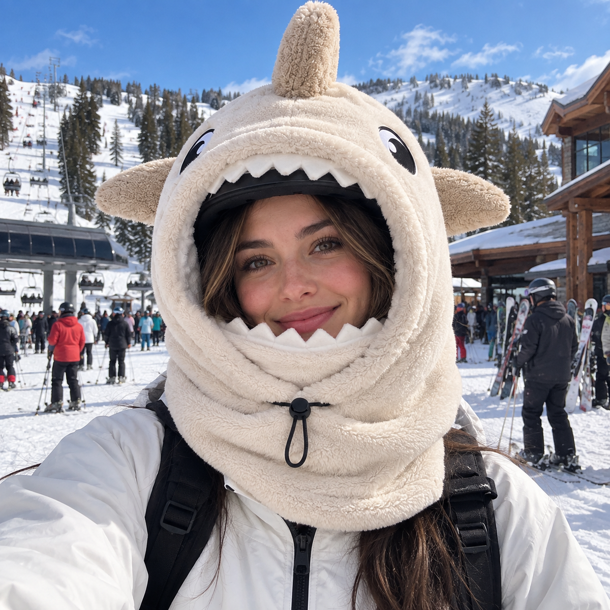 Chompski Shark Ski Hood